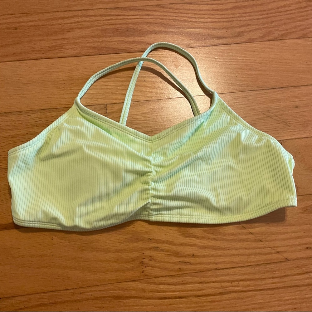 Art Class Neon Green Bikini Top